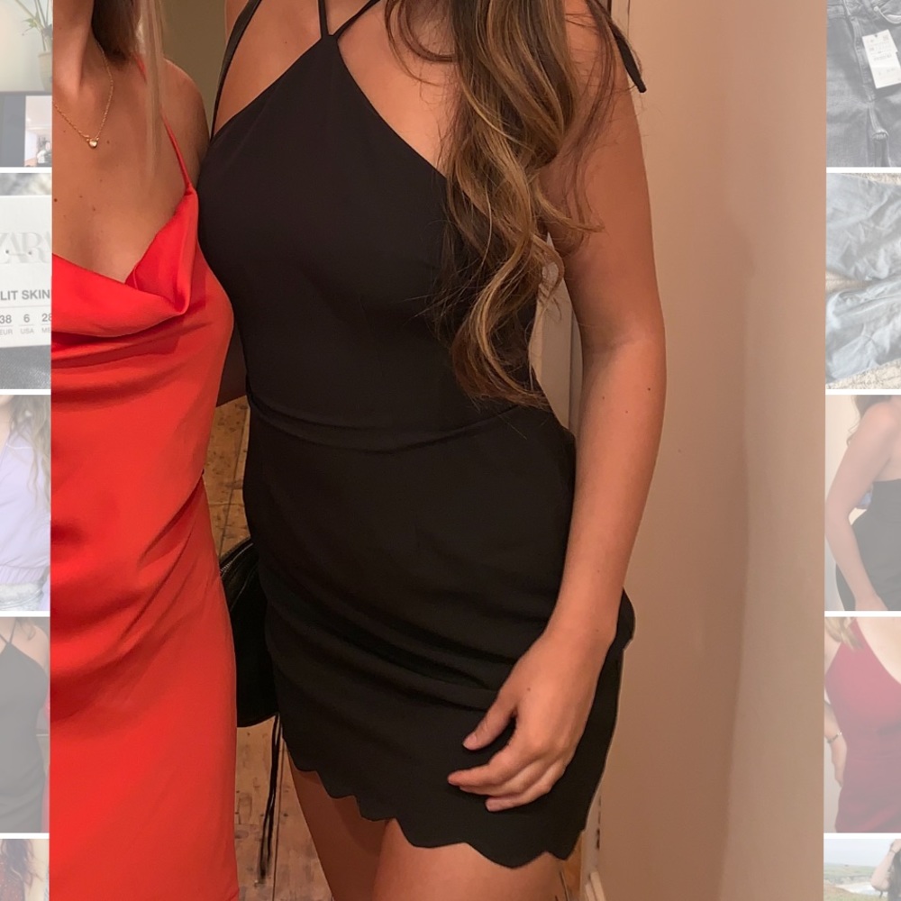 Black mini dress